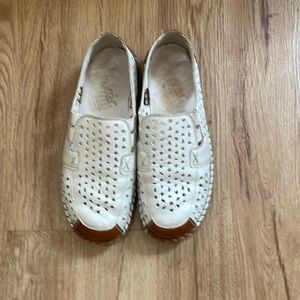 Rieker white womans loafers